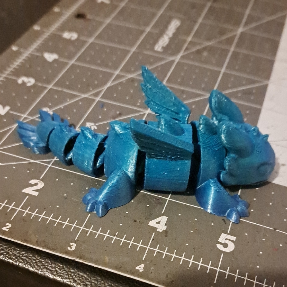 Blue Geometric Toothless Dragon Toy Figurine